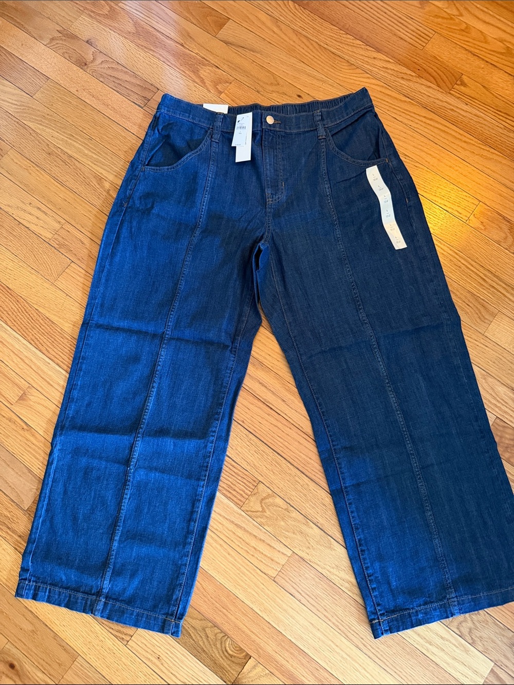 Banana Republic Deep Indigo Wide-Leg Jeans
